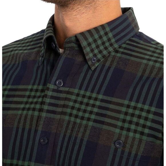 ORVIS Men's Shirt  Medium Blackwatch Green Blue Plaid Long Sleeve‎ Button Up - Picture 6 of 9